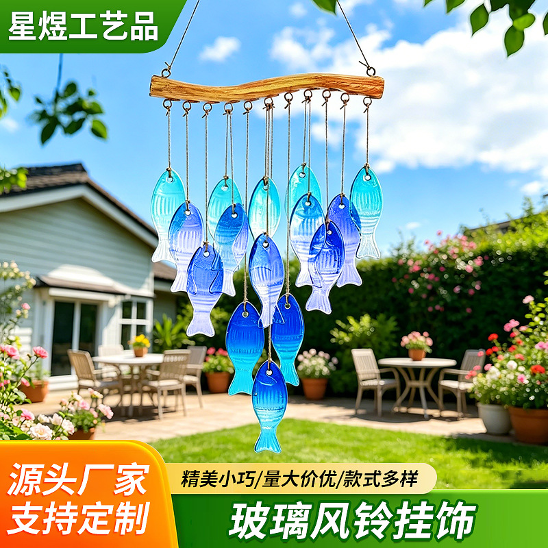 23-inch handmade fish-shaped outdoor seaside wind chime romantic…