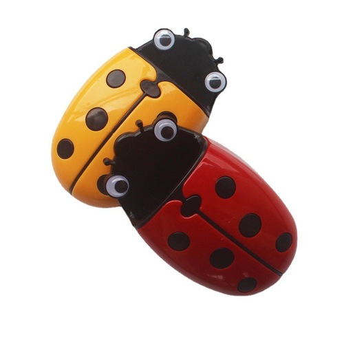 Funi ladybug magnetic pen box blackboard whiteboard velvet pen holder board eraser dual-use cartoon plastic box home storage box