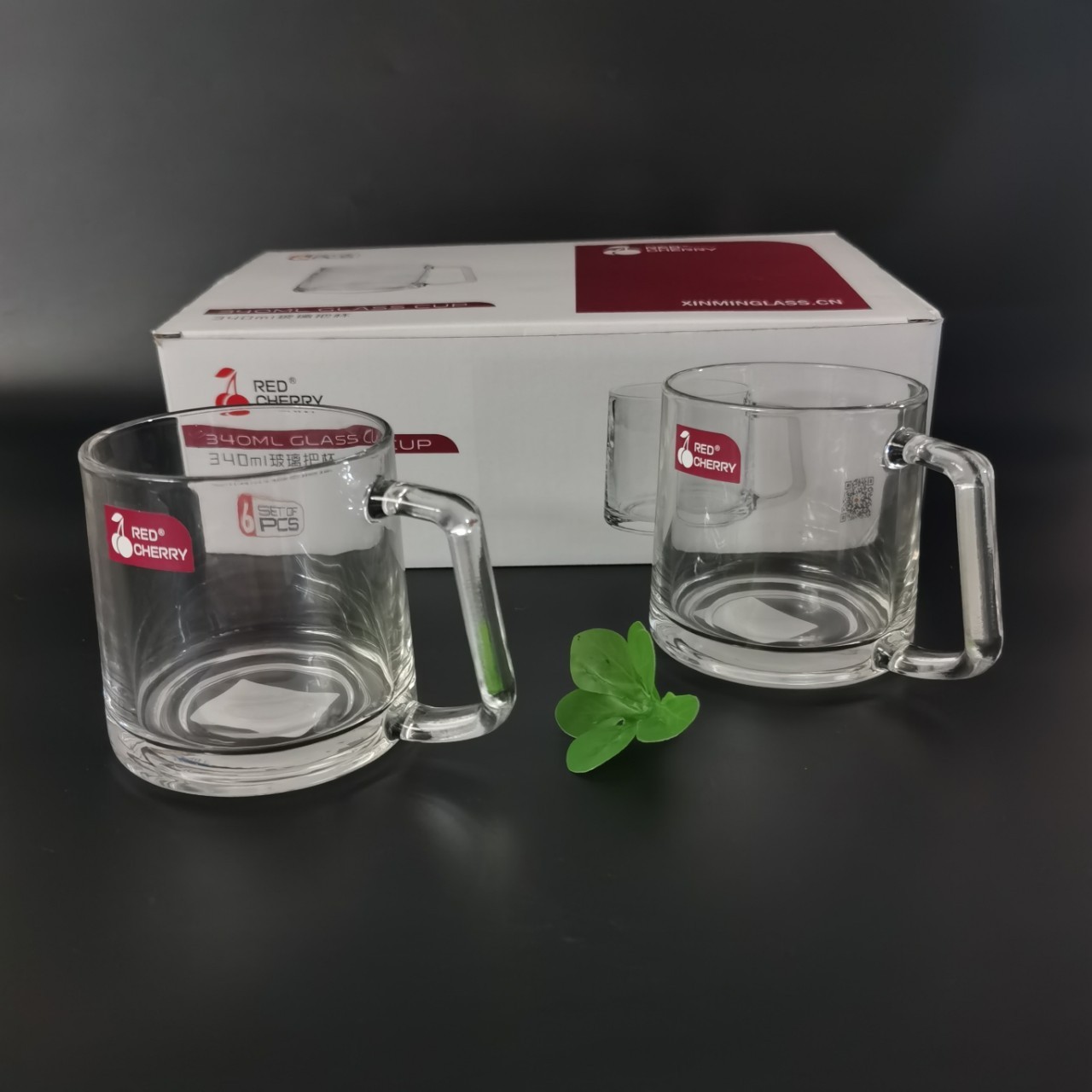 Glass cup household water cup heat-resistant tea cup milk cup with…