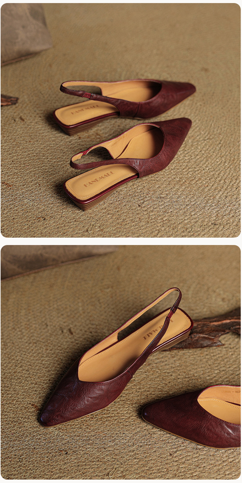 Sandal nữ da bò mũi kín quai sau đế bệt phong cách Hàn Quốc — đen chi tiết 25