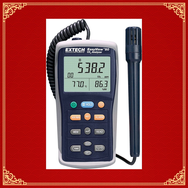 Extech EA80 measures CO2, temperature, humidity