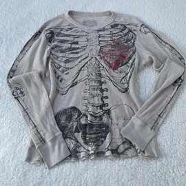 Round neck printed long sleeved top 套头休闲圆领印花长袖上衣