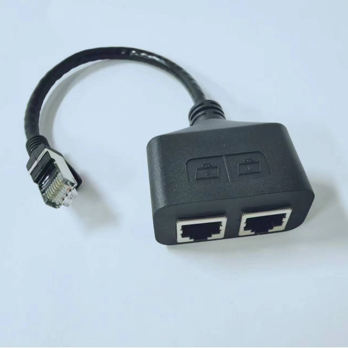 白色RJ45一分二/三/四网线分线器RJ45一分三延长线一分二以太网适