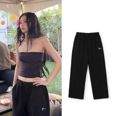 韩国小众 金智妮jennie同款 美式街头风宽松休闲直筒委卫裤休闲裤