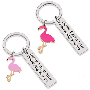 MADHAHEFU Regalo ispiratorio Never Forget How Flamazing You are Portachiavi Regalo motivazionale per donne ragazze migliori amiche regalo di compleanno laurea, Argento, Etichettalia unica