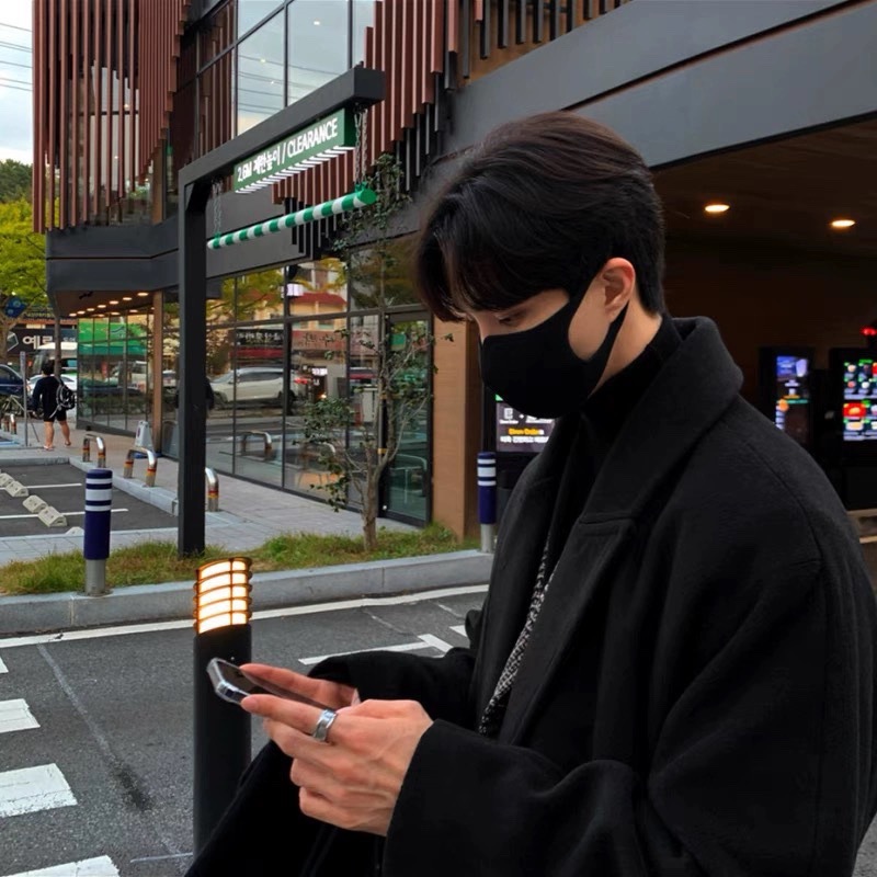 Abrigo de Lana Nuevo de Invierno C1993 2024, Chaqueta de Lana Gruesa de Estilo Coreano para Hombre