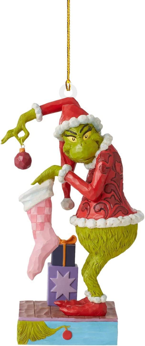 2023 venta caliente adornos de árbol de Navidad colgante acrílico divertido verde Grinch coche decoración del hogar decoración colgante