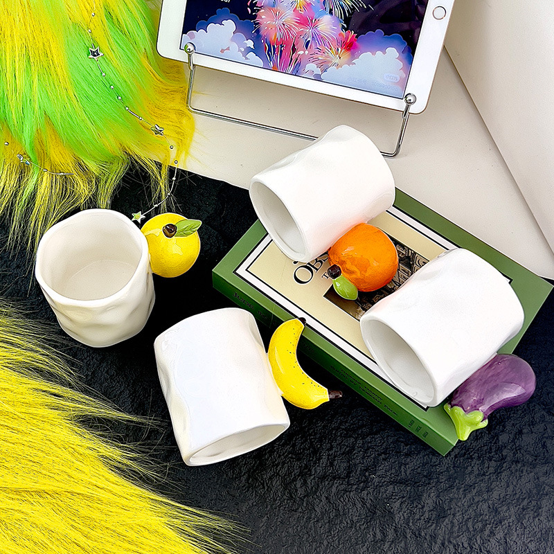 Taza de frutas Taza creativa Taza de agua de cerámica Couple Oficina casa Taza par Regalo de cumpleaños de nicho original