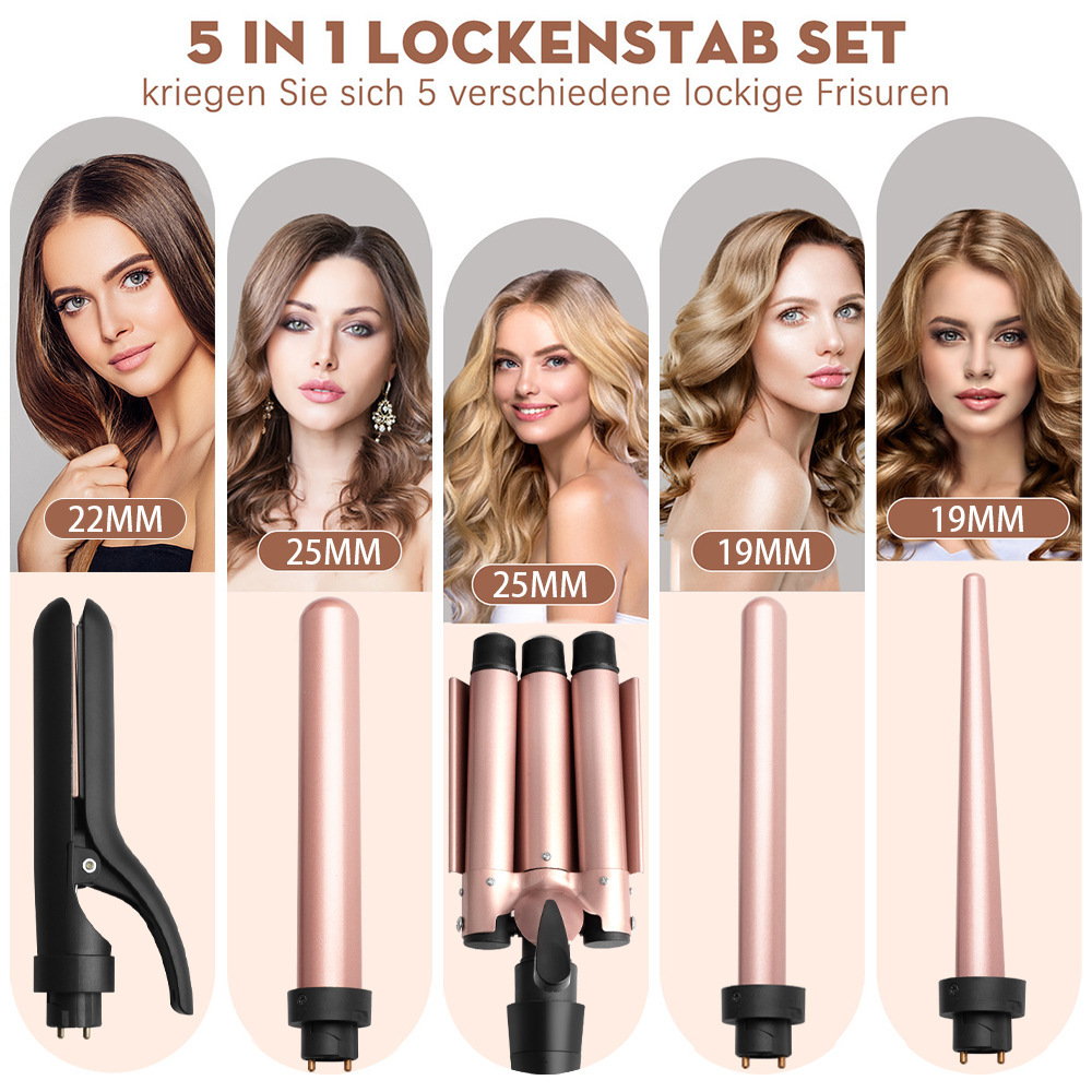 Ventas transfronterizas en caliente damas multifuncional multi-en - uno barra de cabello recto de doble propósito clip de cabello recto pantalla digital máquina de cabello recto automático