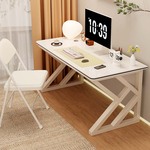 台式家用电脑办公桌卧室家具学生学习写字课书桌电竞桌子KK架纯白