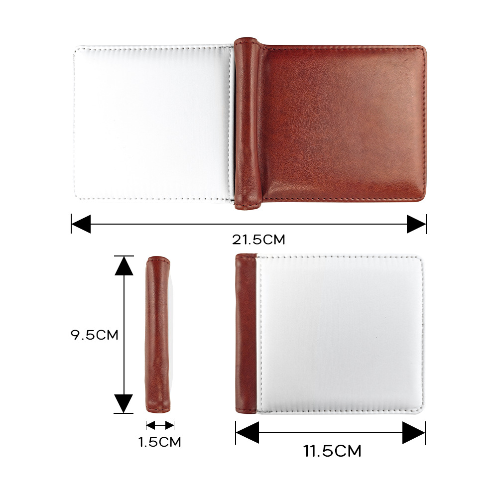 Nuevos productos transfronterizos Cartera de transferencia de calor Tarjeta de almacenamiento de cambio Cartera de cuero de una cara con marco de espejo al por mayor