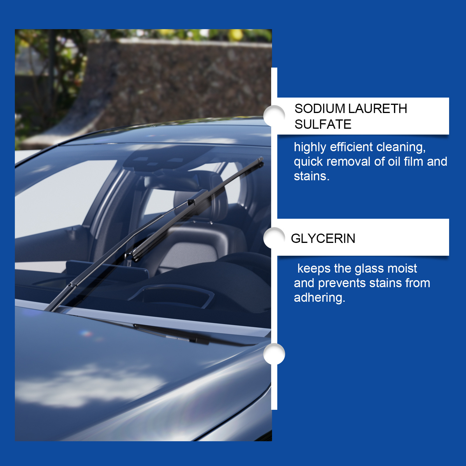 Rayhong Windshield Washer Fluid Car Glass Anti-Fog Water Repellent Penetration Decomposition Stubborn Oil Film Cleaner