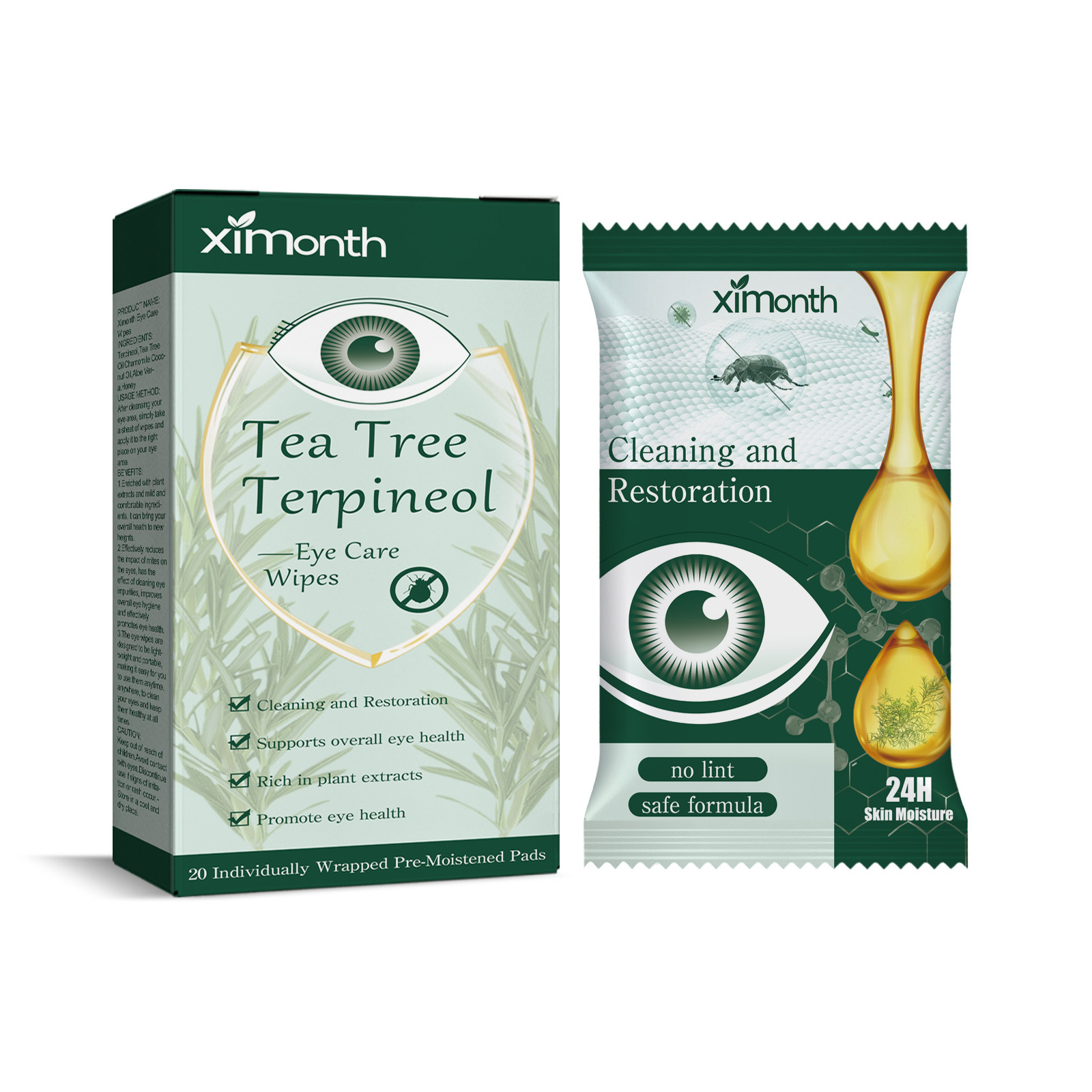 Eye Circumference Special Wipes Wipe Anti mite Care Cotton Cloth 20Pcs - Shop at LoveMi