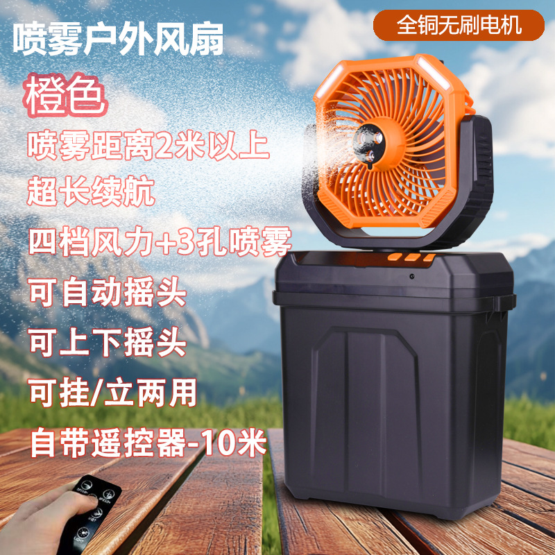 Nuevos productos transfronterizos ventilador al aire libre tienda de campaña ventilador usb portátil gran carga eólica ventilador de campamento iluminación