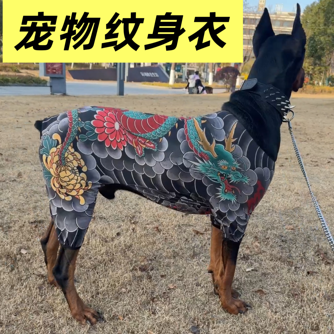 网红宠物纹身衣防掉毛透气四脚衣个性宠物服饰搞笑宠物服饰