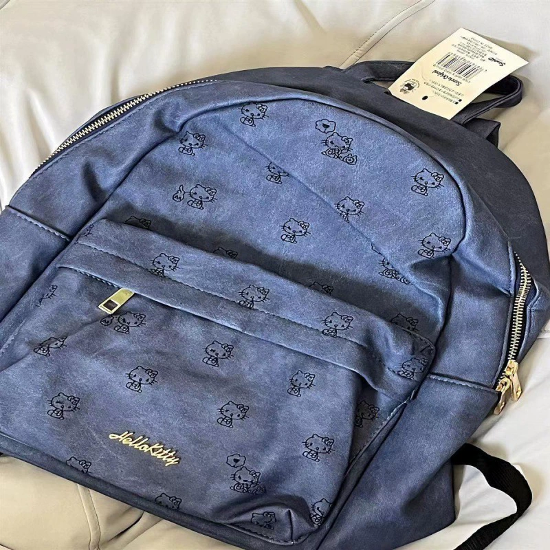 Мини-рюкзак (Hello Kitty) ретро сумка через плечо, под замшу, 13,25×9×18,5 см, 0,405 кг