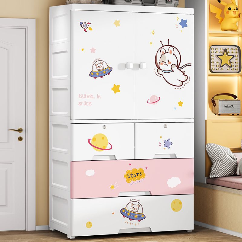 特大简易儿童衣柜婴儿衣橱衣物整理柜加厚抽屉式收纳柜储物柜卡通