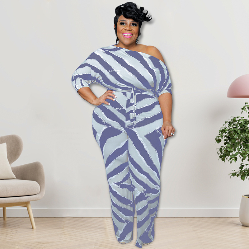 Women's Clothing Plus Size Women's Sexy Off-Shoulder Jumpsuit Long Sleeve For Formal & Casual For Women Plus Size_ecoleips.com