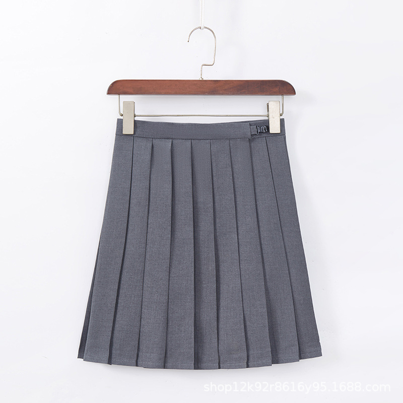 선원 세트 JK 스커트 블랙 플리츠 스커트 짧은 스커트 네이비 스커트 JK 유니폼 대학 스타일 블랙 스커트