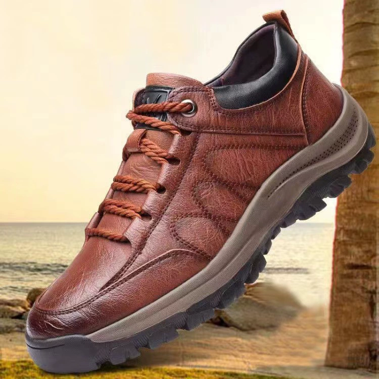Кроссовки для casual скалолазания из кожи, износостойкая подошва, платформа, EU39–44