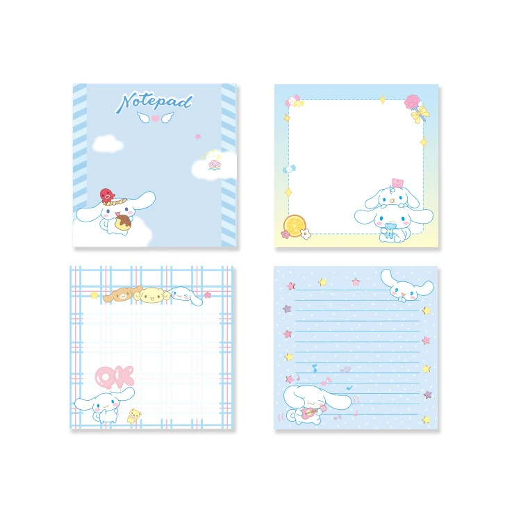 Блокнот-мем (Sanrio) 2095 Kuromi дизайн — 9×9 см, легкие заметки на липком листе с несколькими обложками