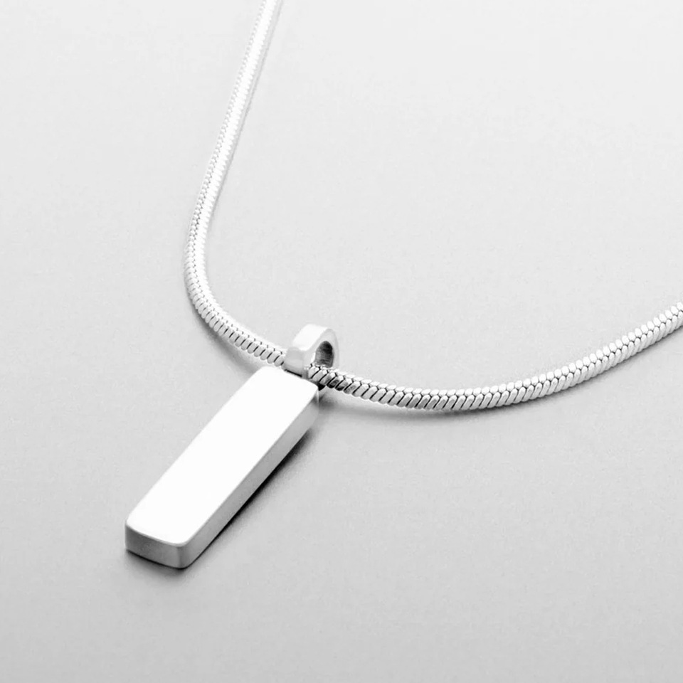 Plating Design 18K Gold Plated White Gold Plated 316 Stainless Steel  Geometric Hip-Hop Simple Style Snake Chain Pendant Necklace For Unisex