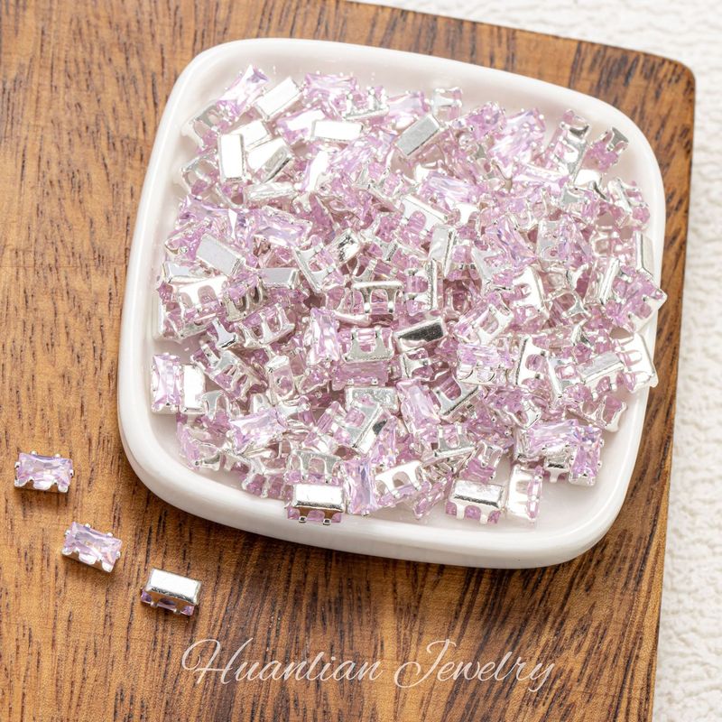 ホット販売長方形カラフルなジルコン爪ドリル diy ブレスレットネックレス衣類靴バッグジュエリーアクセサリープレス爪卸売|undefined