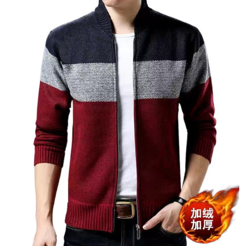New Cross-border Winter Sweater Men's Knit Cardigan Zipper Men's Casual Jacket Loose Outerwear Men