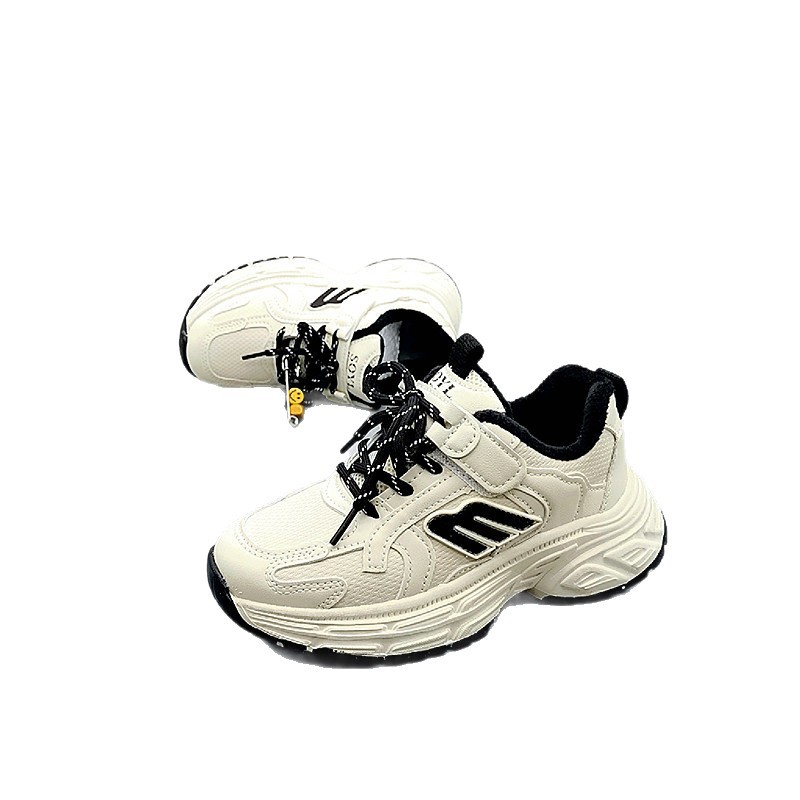 32-37 Tales de invierno de cuero de algodón zapatos deportivos de cuero para niños zapatos de skate para niños de primaria y media edad zapatos de carrera para niños