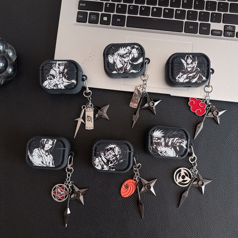 Naruto-Themed Protective Case for Apple AirPods 4, Pro 3, Second Generation, Third Generation Noise-Cancelling Bluetooth Earphone Cover