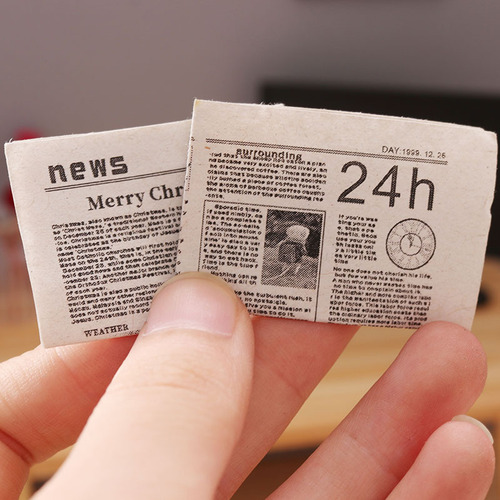 Miniature food toys mini newspapers 1:12 minutes ob11 dollhouse dollhouse play house model ornaments newspapers and periodicals
