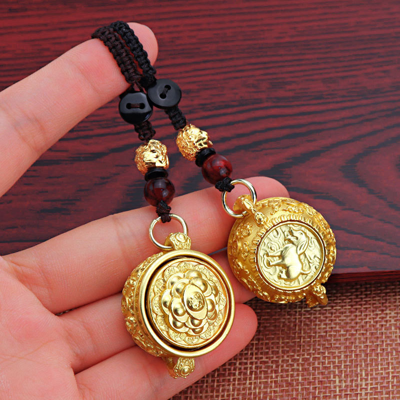 New Brass Keychain with Twelve Zodiac Signs, Fortune-Attracting Pendant, High-End Portable Accessory Gift New Brass Keychain with Twelve Zodiac Signs, Fortune-Attracting Pendant, High-End Portable Accessory Gift