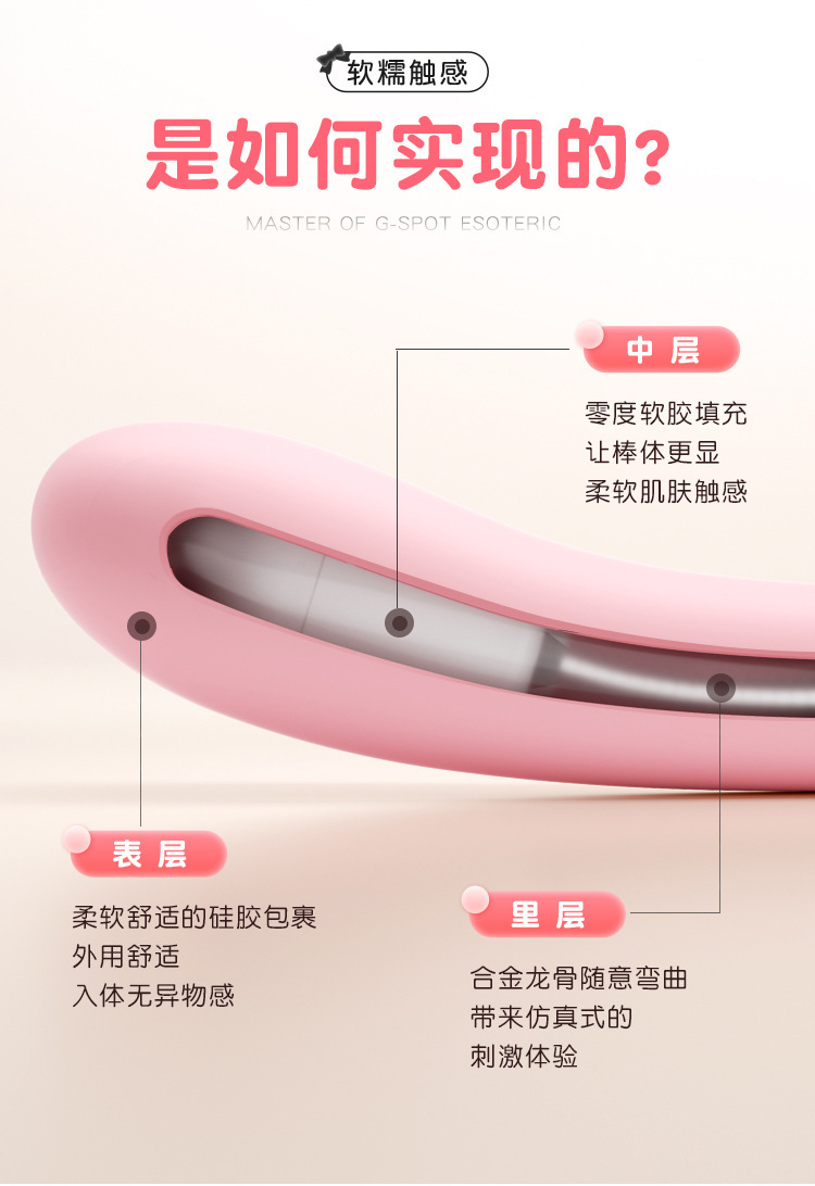 Macki Moon Rabbit Soft Glutinous Stick Vibrator, Dual-Vibration, One-Button Control, Misty Pink — detail image 20