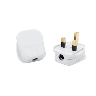 9188 Abs All-Copper White In-Stock 13A Uk Standard Plug with Fuse, Hot Sale in Africa and the Middle East