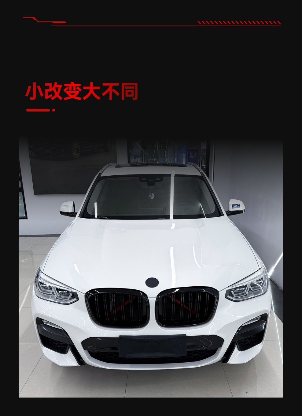 Applicable to 2018-2021 Bmw X3 X4 G01 G02 Early Model Single-Line and Double-Line Front Grille Air Intake Modification Parts