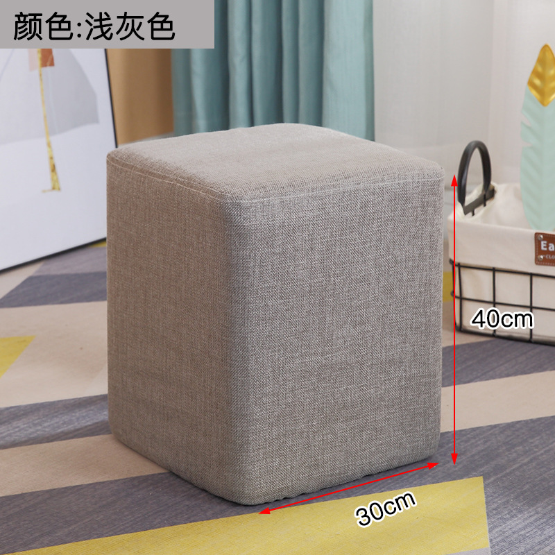 Taburete pequeño Internet celebridad hogar tela taburete bajo sala de estar creativa sofá taburete lindo taburete redondo zapatos Cambio de heces perezoso banco pequeño
