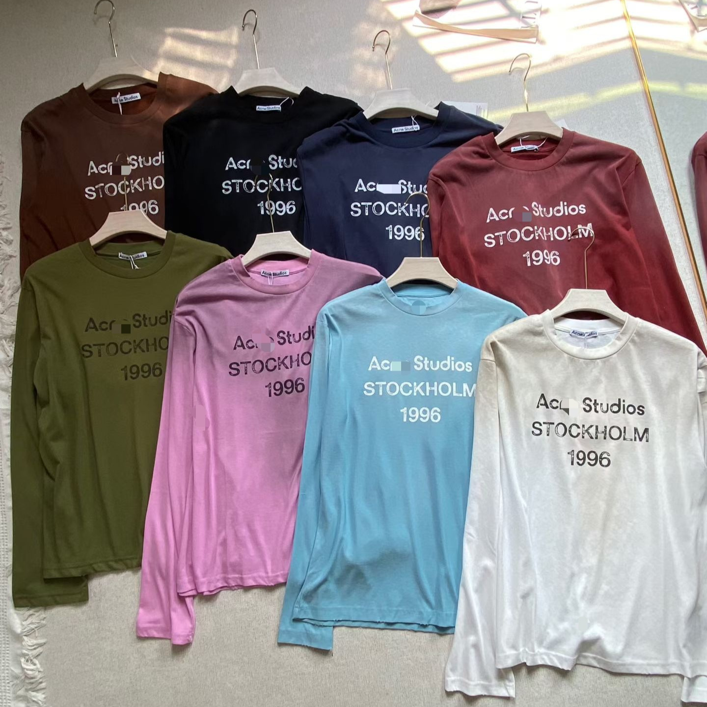 Official Ac Vintage Distressed Limited Edition American Retro 1996 Letter Print Women's Long-Sleeve T-Shirt Base Layer Sun Protection
