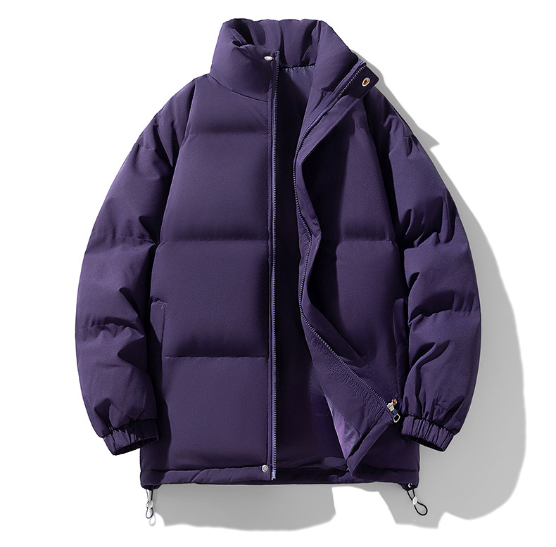 Stehkragen Herrenmantel Winter 2024 Neues Brot Amerikanische Trendmarke Baumwolljacke Paar-Outfit_voghion.com