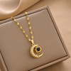 Necklace stainless steel, fashionable accessory, chain for key bag , suitable for import, simple and elegant design