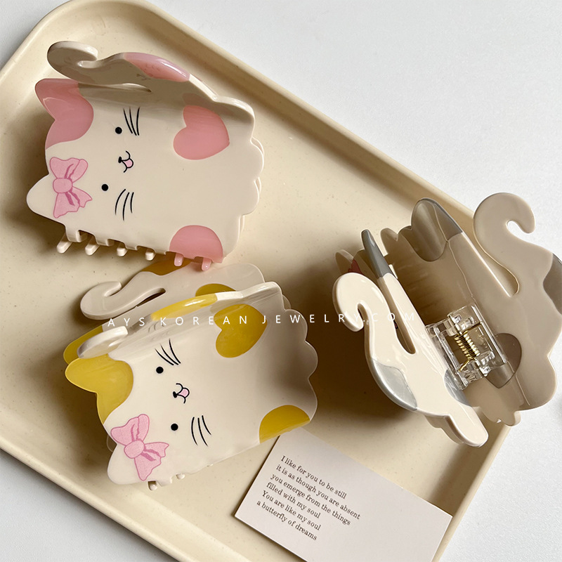Daily Occasion Cute Women's Cat Acetic Acid Sheets Hair Claws