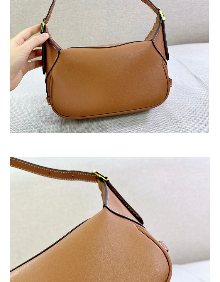 Pomlad in poletje 2024 Nova usnjena torba za cmoke Triumphal Arch Romy pod pazduho, ročna torba za čez ramo, majhna torba za čez ramo_voghion.com