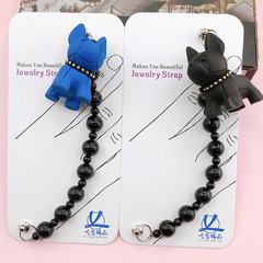 Yi Lian's new handmade beaded puppy bracelet diy jewelry accessories internet celebrity same style doll mobile phone case pendant
