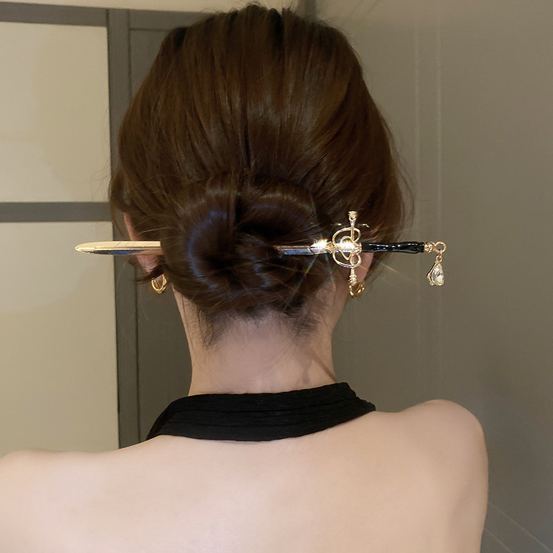 2 # Mango de horquilla-protección del medio ambiente-dorado-negro