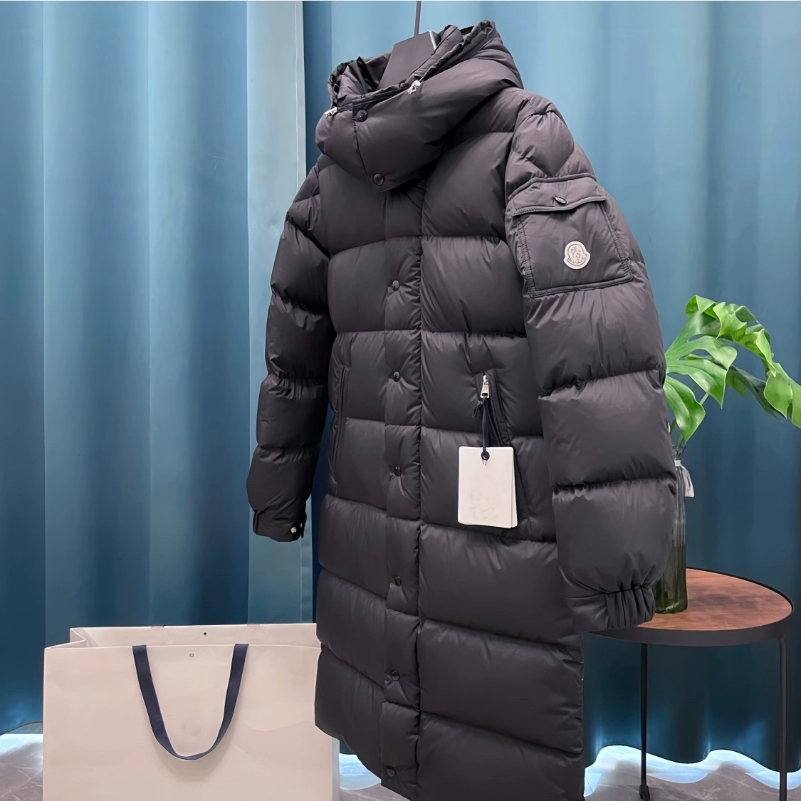 (Cross-border trading), matte keep warm velvet long down jacket, translucent shading, increased thickness, goose down