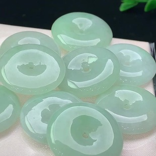 Myanmar Natural Jadeite A-Grade Colored Safety Buckle Jade Pendant Jewelry Bracelet Accessory