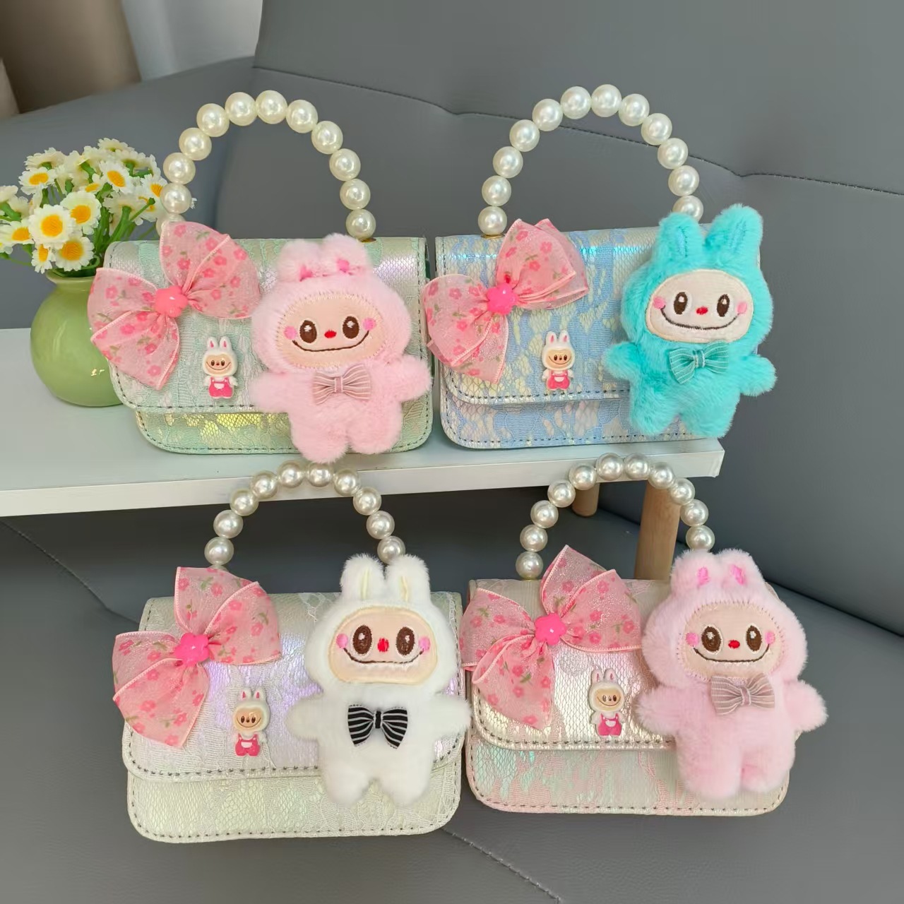 Bolso de arco de la princesa de perlas bolso de Año Nuevo bolso de hombro bolso de cadena