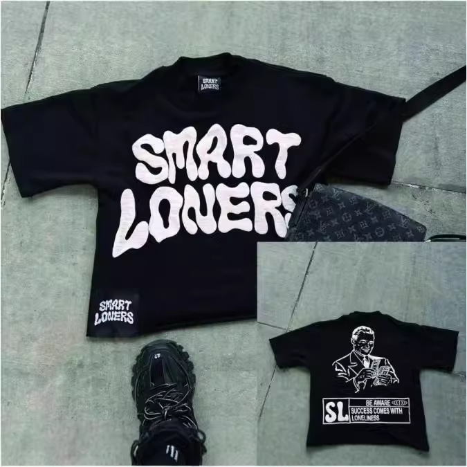 Cross-border Twice Concert SMRRT Surrounding Double-sided English Printed Short-sleeved T-shirt Loose Printed Top