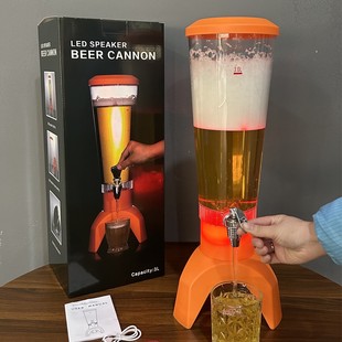 Bar Luminous 3L Draft Beer Barrel Wine Gun Ktv Beer Barrel Wine Set Popular Bluetooth Beer Machine Draft Beer Dispenser