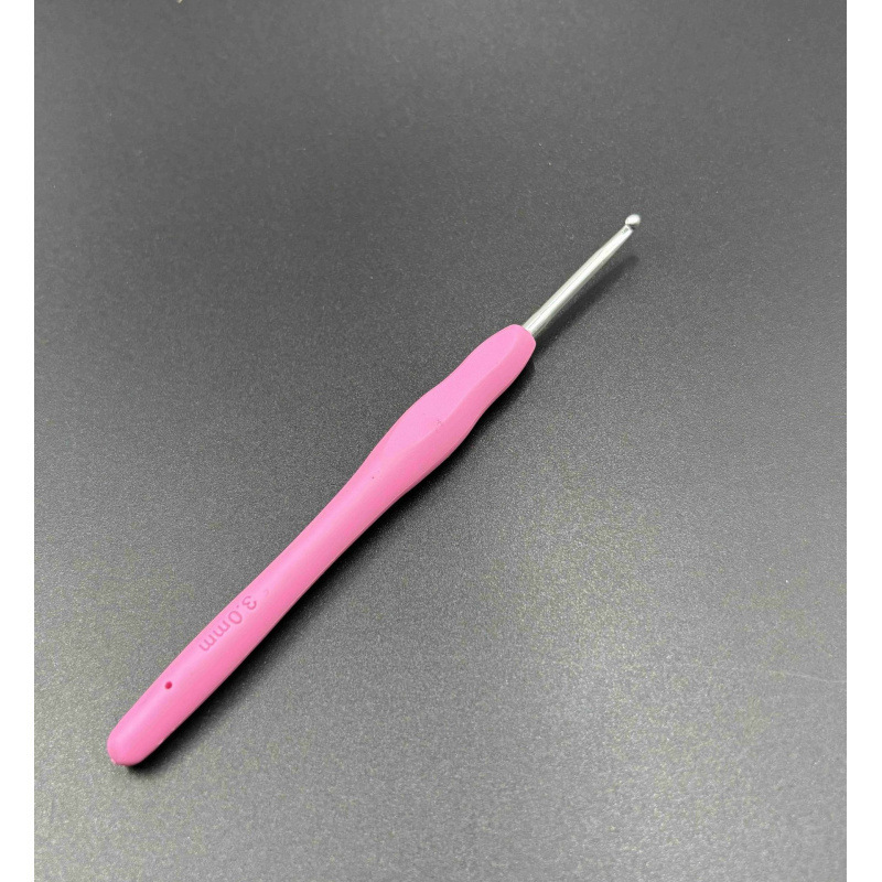 Juego de Agujas de Ganchillo de Aluminio con Mango de Plástico para Tejer Suéteres