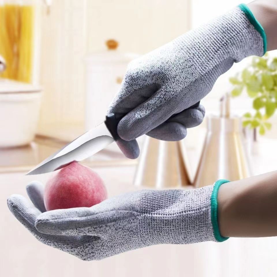 现货五级防切割手套劳保PU图层工业机械保护工业级防护防刮防夹